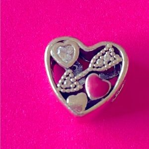 Used 925 sterling silver Struck by Love bracelet charm.